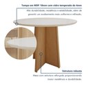 Ver mais imagens de Conjunto Sala de Jantar 4 Lugares Redondo Tampo Vidro/MDF Mesa Celebrare com Cadeiras Luar Marrom Amêndoa Clean/Off White/Couro Avelâ