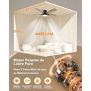 Ver imagem 4 de Ventilador de Teto Fansvento 53W 100cm 4 Pás Preto 60004-B-Teto Bivolt