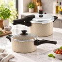 Ver imagem 5 de Kit Panelas de Pressão Antiaderente 4,5L e 3,0L Dupla Função Pressão e Panela Convencional