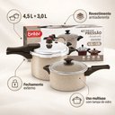 Ver imagem 6 de Kit Panelas de Pressão Antiaderente 4,5L e 3,0L Dupla Função Pressão e Panela Convencional