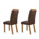 Ver imagem 4 de Conjunto 2 Cadeiras Aline Estrutura MDF Veludo Marrom Moderna 56cm