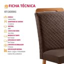 Ver imagem 3 de Conjunto 2 Cadeiras Aline Estrutura MDF Veludo Marrom Moderna 56cm
