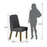 Conjunto Sala de Jantar Mesa Orgânica MDF 6 Cadeiras Isis - 5