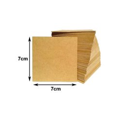 Kit com 500 Placas Mdf Lisa 3mm Tamanho 7x7cm - 3