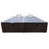 Base Cama Box Baú Casal King Size Suede Marrom - 8