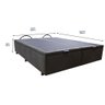 Base Cama Box Baú Casal King Size Suede Marrom - 2