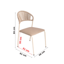 Ver imagem 7 de Kit 6 Cadeiras Jantar Rubi Aço Carbono Enc. em Corda Náutica