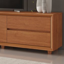 Rack para Tv até 75 Polegadas Pés Madeira Maciça com Regulagem 250cm Prime - 9
