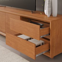 Rack para Tv até 75 Polegadas Pés Madeira Maciça com Regulagem 250cm Prime - 4