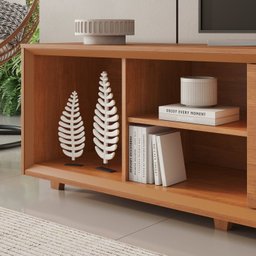 Rack para Tv até 75 Polegadas Pés Madeira Maciça com Regulagem 250cm Prime - 10