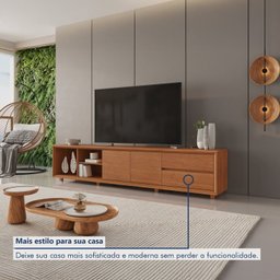 Rack para Tv até 75 Polegadas Pés Madeira Maciça com Regulagem 250cm Prime - 7