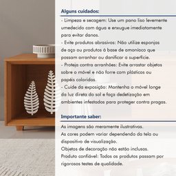 Rack para Tv até 75 Polegadas Pés Madeira Maciça com Regulagem 250cm Prime - 12