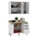 Ver imagem 3 de Cozinha em MDF Compacta Modulada 5 Portas 3 Gavetas com Tampo 120cm Grazi Tecnomobili
