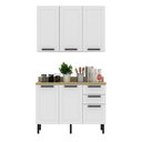 Ver imagem 4 de Cozinha em MDF Compacta Modulada 5 Portas 3 Gavetas com Tampo 120cm Grazi Tecnomobili