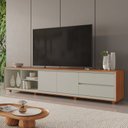 Ver imagem 1 de Rack para Tv até 75 Polegadas Pés Madeira Maciça Laqueado 250cm Prime