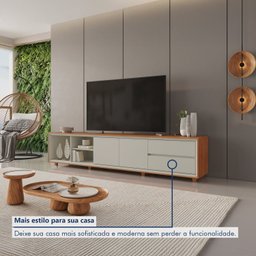 Rack para Tv até 75 Polegadas Pés Madeira Maciça com Regulagem 250cm Prime - 7