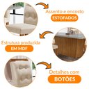 Ver imagem 6 de Mesa para Sala de Jantar Aida 180cm Mdf Canto Copo com Vidro e 6 Cadeiras Carol
