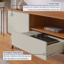 Ver imagem 5 de Rack para TV até 75 Polegadas 100% MDF 180cm Pés em Madeira Maciça Ares Bege
