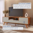 Ver imagem 2 de Rack para TV até 75 Polegadas 100% MDF 180cm Pés em Madeira Maciça Ares Bege