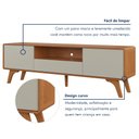 Ver imagem 6 de Rack para TV até 75 Polegadas 100% MDF 180cm Pés em Madeira Maciça Ares Bege