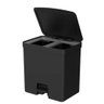 Lixeira Dupla com Pedal para Abrir a Tampa Plastico - 1
