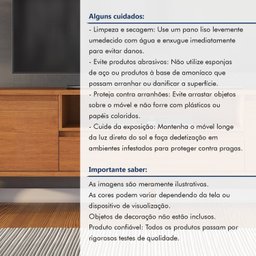 Rack para Tv até 75 Polegadas Pés Madeira Maciça Laqueado 237cm Piazza New - 10