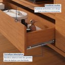 Ver imagem 7 de Rack para Tv até 75 Polegadas Pés Madeira Maciça Laqueado 237cm Piazza New