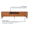 Rack para Tv até 75 Polegadas Pés Madeira Maciça Laqueado 237cm Piazza New - 5