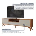 Ver imagem 6 de Rack para TV até 75 Polegadas 100% MDF 237cm Pés em Madeira Maciça Piazza New Bege