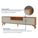 Ver imagem 4 de Rack para Tv até 75 Polegadas Pés Madeira Maciça 237cm Piazza New