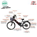 Ver imagem 2 de Bicicleta Elétrica - Street Pam - Cestinha - 800W 48V Lithium - Preta - Plug And Move