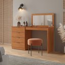 Ver imagem 2 de Penteadeira Camarim com Porta Joias e Tampo Reclinável 4 Gavetas Afrodite 100%mdf