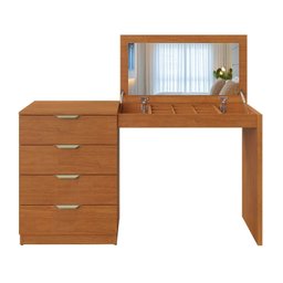 Penteadeira Camarim com Porta Joias e Tampo Reclinável 4 Gavetas Afrodite 100%mdf - 4