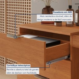 Penteadeira Camarim com Porta Joias e Tampo Reclinável 4 Gavetas Afrodite 100%mdf - 6