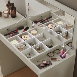 Penteadeira Camarim com Porta Joias e Tampo Reclinável 4 Gavetas Afrodite 100%mdf - 9