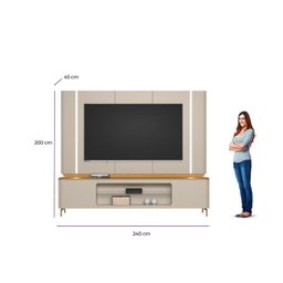 Rack para Tv até 75 Polegadas com Painel Santorini - 4