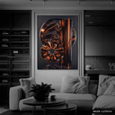 Ver imagem 3 de Quadro Decorativo Abstract Copper pipe relevo