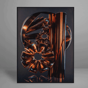 Ver imagem 1 de Quadro Decorativo Abstract Copper pipe relevo