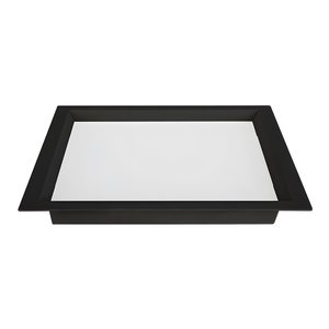 Painel de Led Nordecor Quadrado Kais de Embutir Recuado 36w Bivolt Preto 6500k Luz Branca 4266