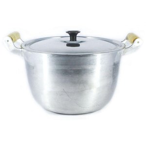 Caldeirão Alumínio Fundido Polido Alça de Madeira 18cm