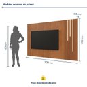 Ver imagem 3 de Painel para TV Ripado com LED 100% MDF 220cm Valencia Marrom