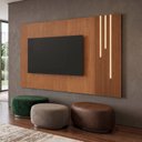 Ver imagem 1 de Painel para TV Ripado com LED 100% MDF 220cm Valencia Marrom