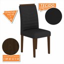 Ver imagem 5 de Mesa com 4 Cadeiras Duda 1,36 Imbuia/preto/preto - Móveis Arapongas Imbuia/preto/preto 06