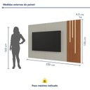 Ver imagem 3 de Painel para TV Ripado com LED 100% MDF 220cm Valencia Bege