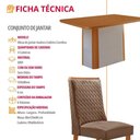 Ver imagem 4 de Mesa de Jantar Isadora 4 Lugares Retangular MDF 120cm Bege com Cadeiras Carolina Moderna