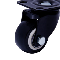 Rodizio Giratório Roda 50mm com Rolamento sem Freio Preto - 3