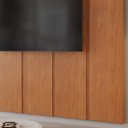 Ver imagem 7 de Painel Moderno para TV até 75 Polegadas 100% MDF 232CMX250CM Prateleira Marrom