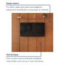 Ver imagem 4 de Painel Moderno para TV até 75 Polegadas 100% MDF 232CMX250CM Prateleira Marrom