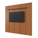 Ver imagem 2 de Painel Moderno para TV até 75 Polegadas 100% MDF 232CMX250CM Prateleira Marrom