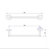 Porta Toalha Metal Cromado 63.4 X 8 Cm Para Banheiro C12224 Luuk Young - 2